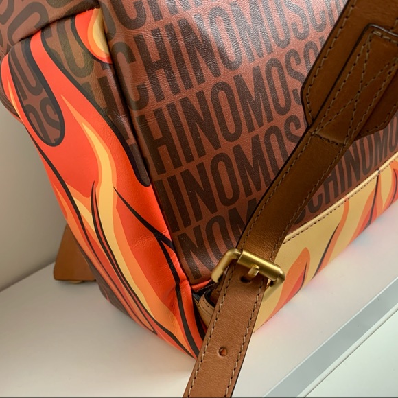 Moschino calf skin spongebob backpack main image 7